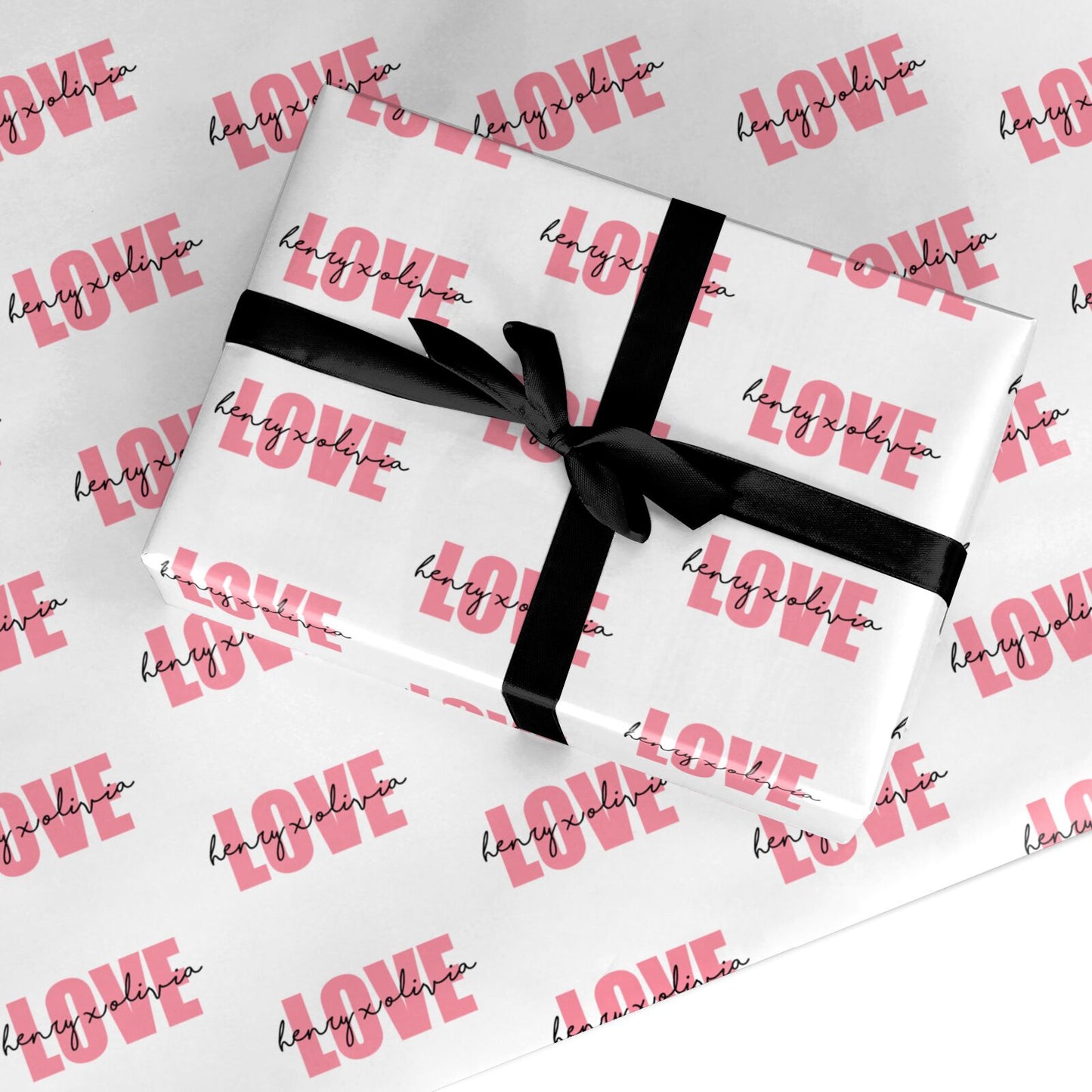 Couples Personalised Love Custom Wrapping Paper