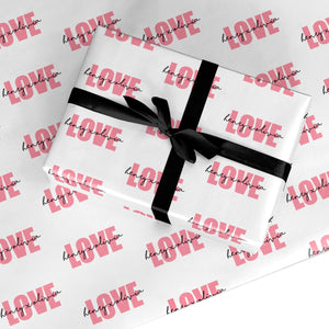 Personalisiertes Liebes-Geschenkpapier für Paare