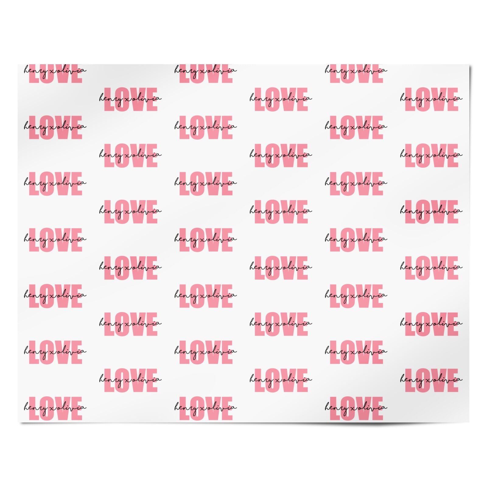 Couples Personalised Love Personalised Wrapping Paper Alternative