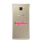 Couples Personalised Love Samsung Galaxy A9 2016 Case on gold phone