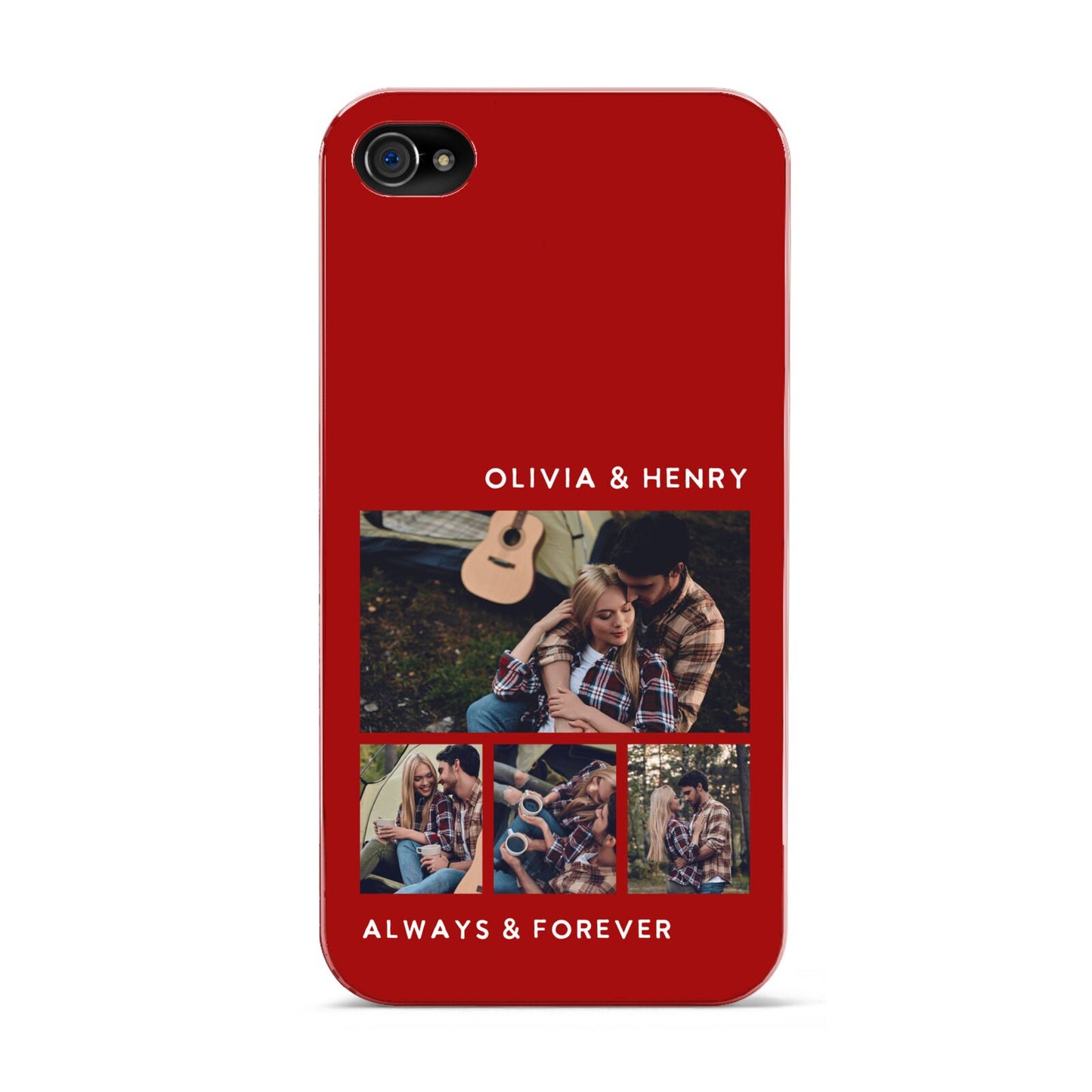 Couples Photo Collage Personalised Apple iPhone 4s Case