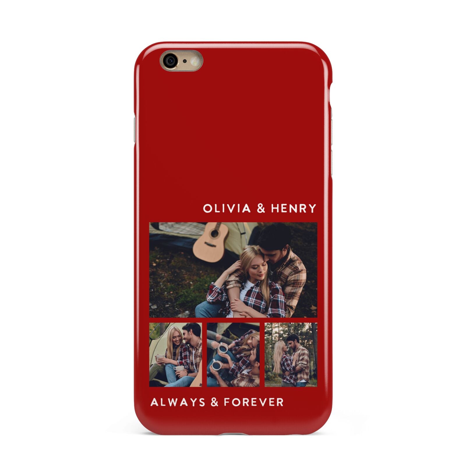Couples Photo Collage Personalised Apple iPhone 6 Plus 3D Tough Case