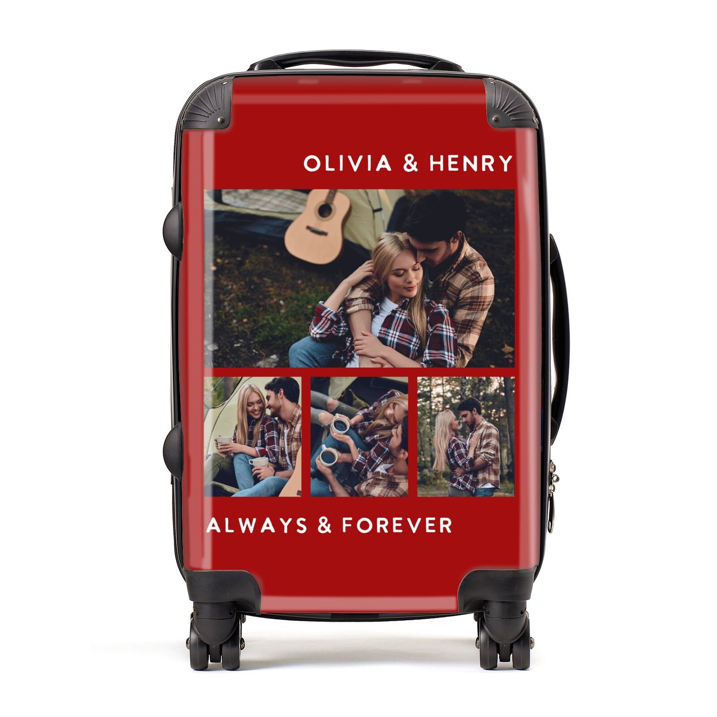 Couples Photo Collage Personalised Suitcase