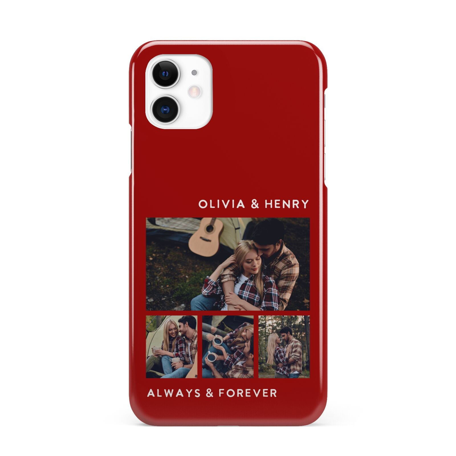 Couples Photo Collage Personalised iPhone 11 3D Snap Case