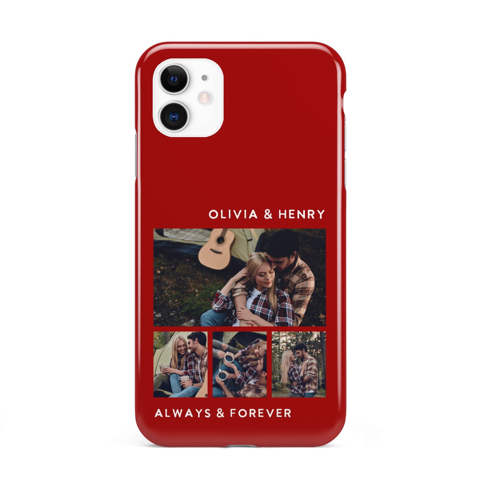 Couples Photo Collage Personalised iPhone 11 3D Tough Case
