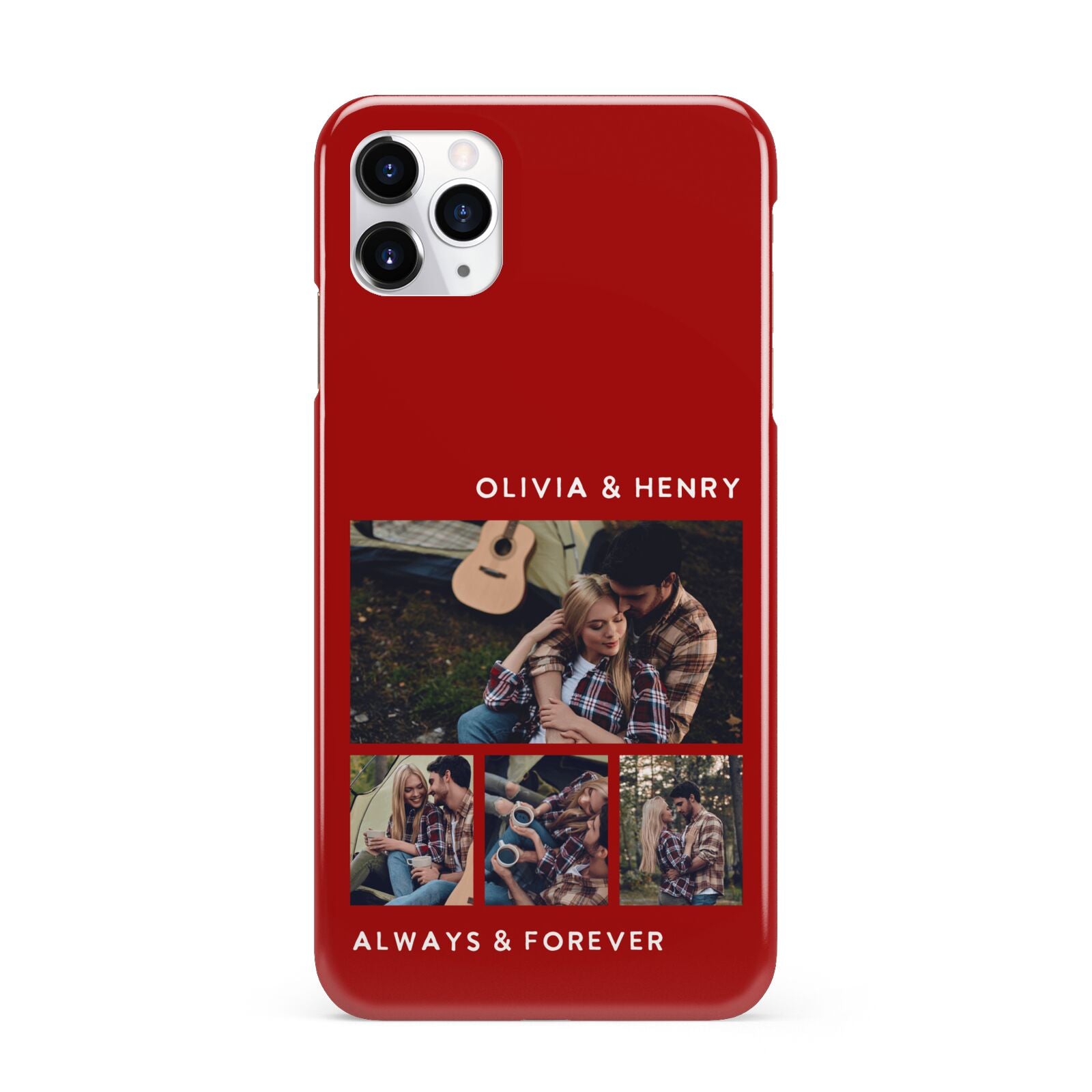 Couples Photo Collage Personalised iPhone 11 Pro Max 3D Snap Case
