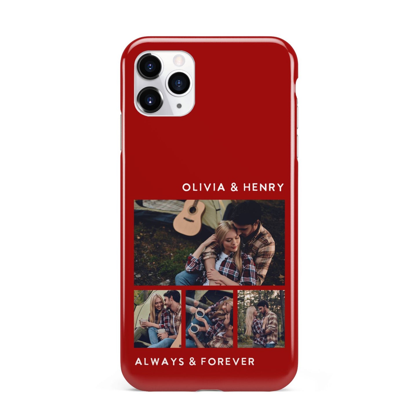 Couples Photo Collage Personalised iPhone 11 Pro Max 3D Tough Case