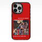 Couples Photo Collage Personalised iPhone 13 Pro Black Impact Case on Silver phone