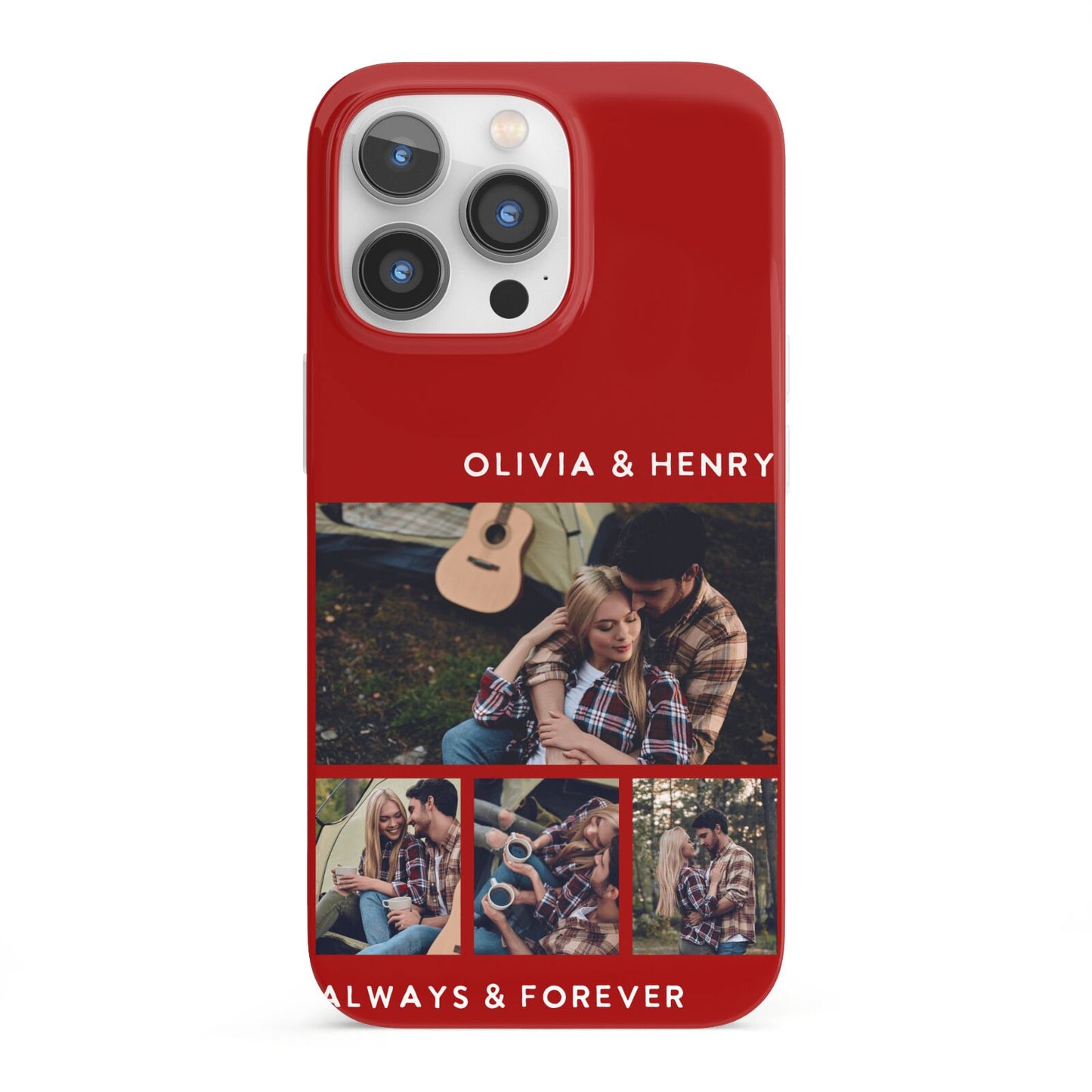 Couples Photo Collage Personalised iPhone 13 Pro Full Wrap 3D Snap Case
