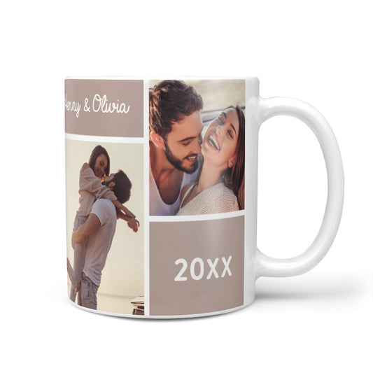 Couples Valentine Photo Collage Personalised 10oz Mug