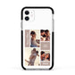 Couples Valentine Photo Collage Personalised Apple iPhone 11 in White with Black Impact Case