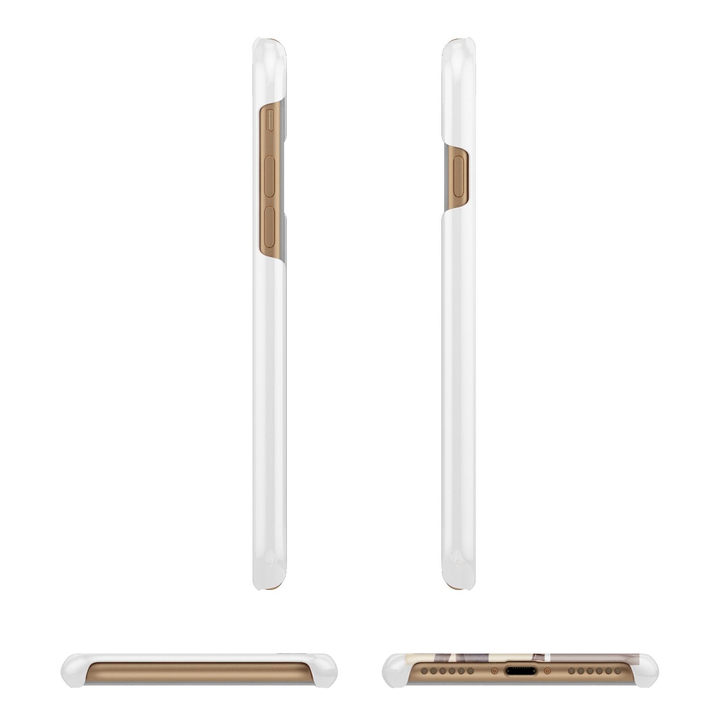 Couples Valentine Photo Collage Personalised Apple iPhone 7 8 3D Wrap Snap Case Angled Images