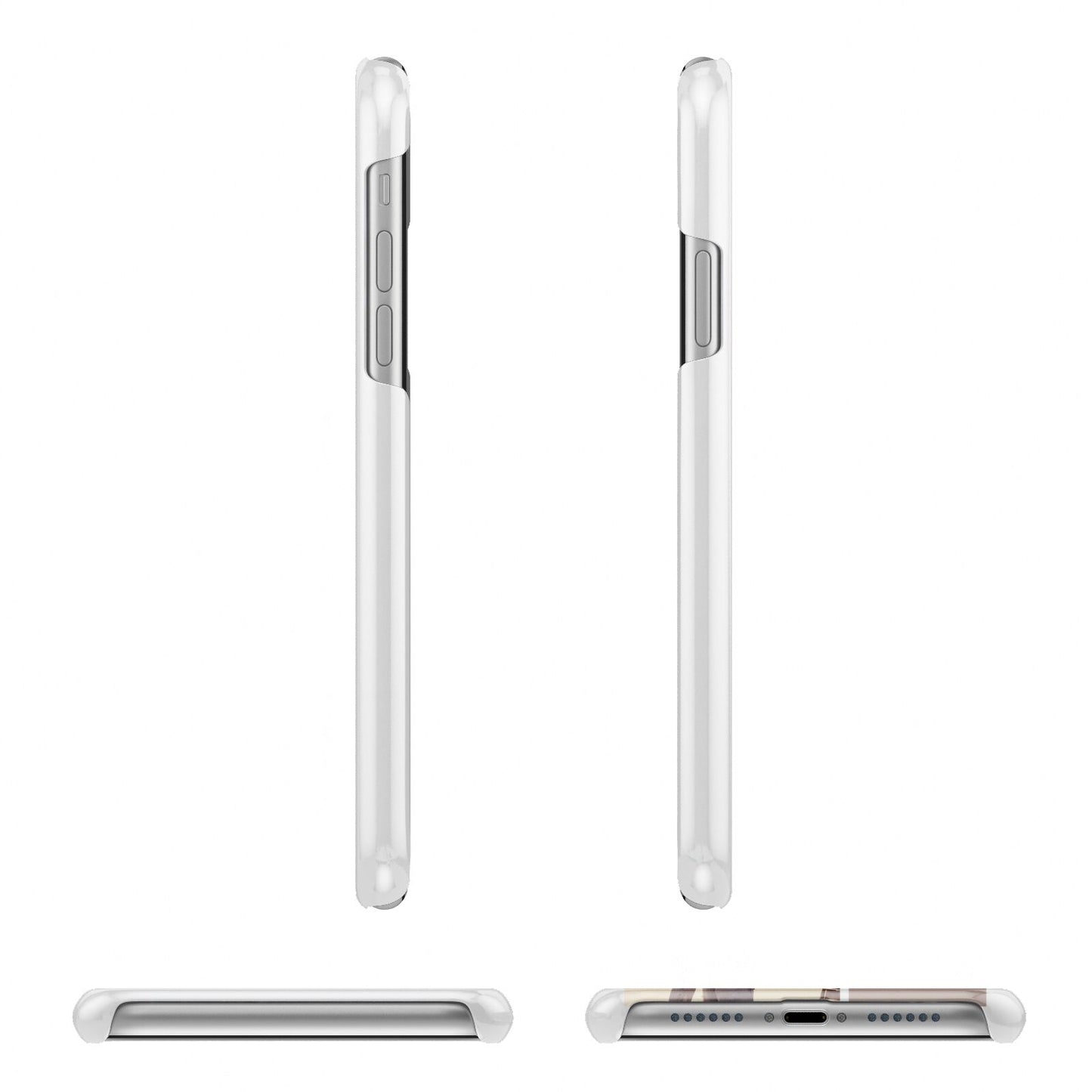 Couples Valentine Photo Collage Personalised Apple iPhone XR 3D Wrap Snap Case Angled Images on White Phone