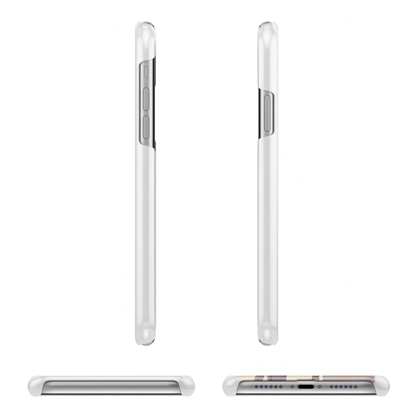 Couples Valentine Photo Collage Personalised Apple iPhone XR 3D Wrap Snap Case Angled Images on White Phone