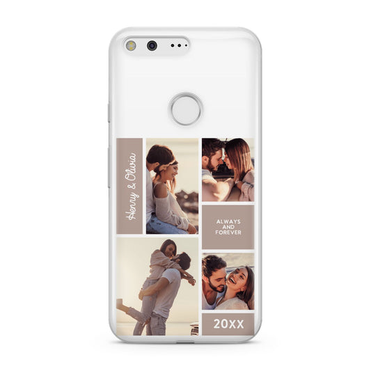 Couples Valentine Photo Collage Personalised Google Pixel Case