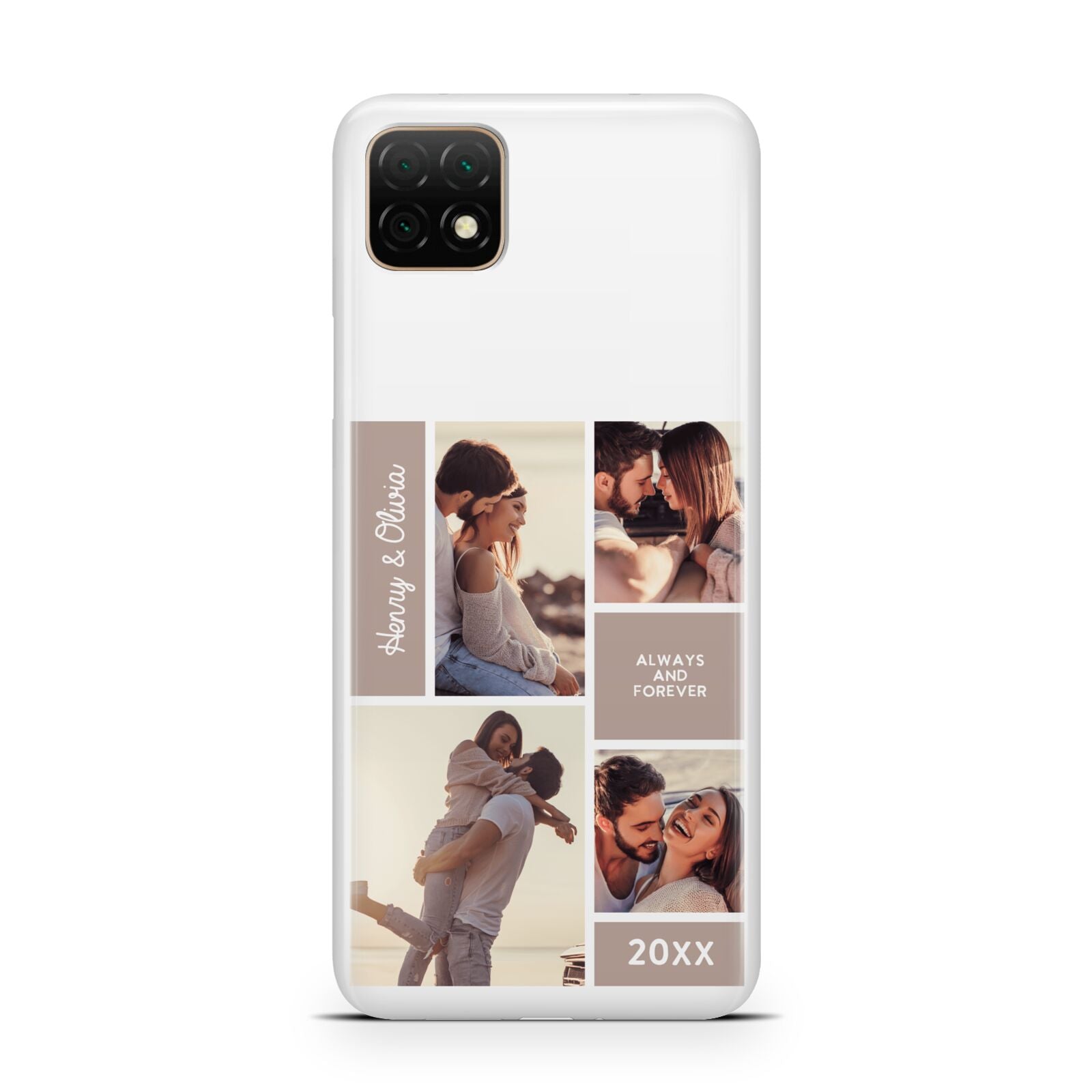Couples Valentine Photo Collage Personalised Huawei Enjoy 20 Phone Case