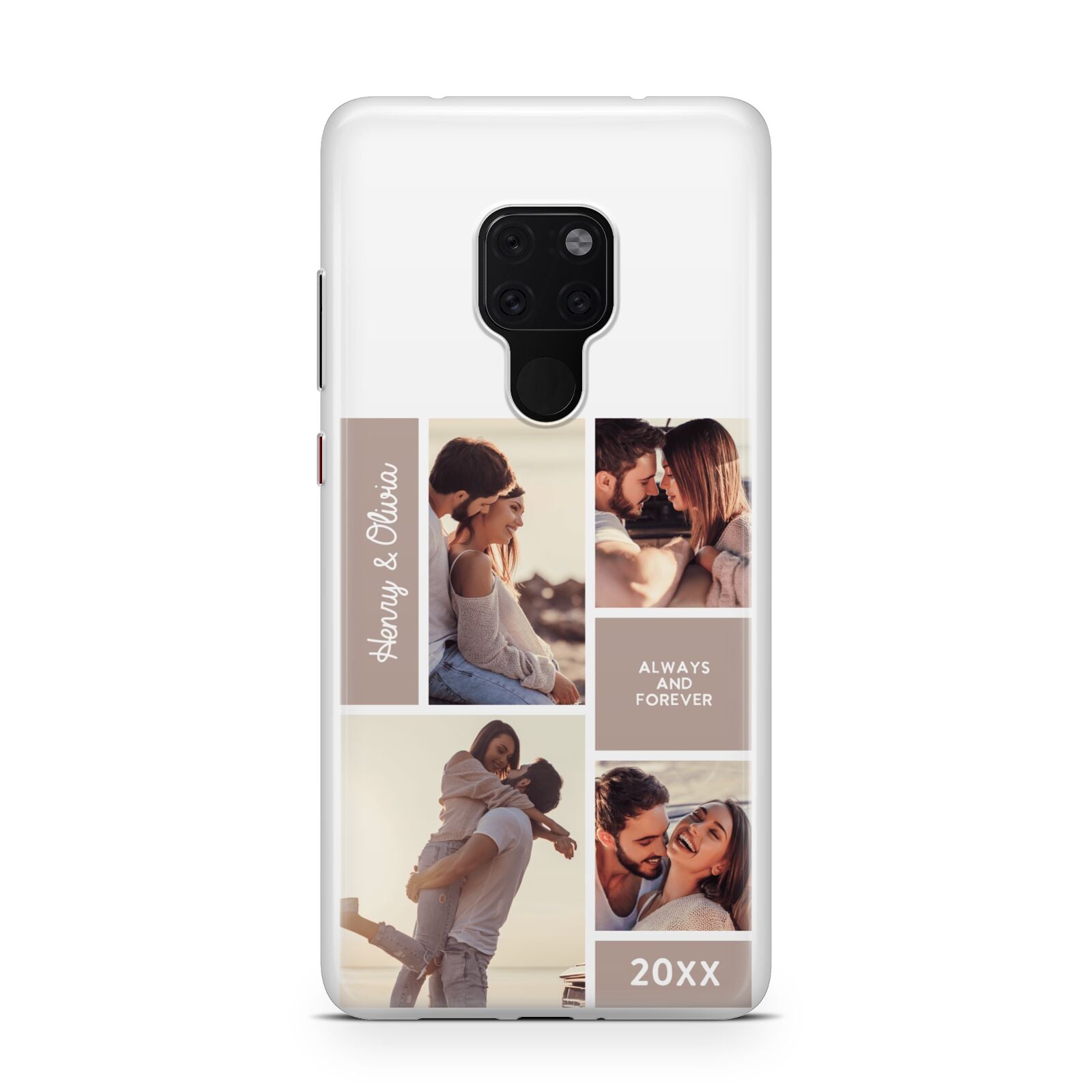 Couples Valentine Photo Collage Personalised Huawei Mate 20 Phone Case
