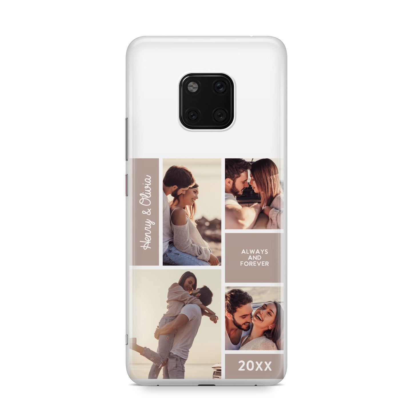 Couples Valentine Photo Collage Personalised Huawei Mate 20 Pro Phone Case