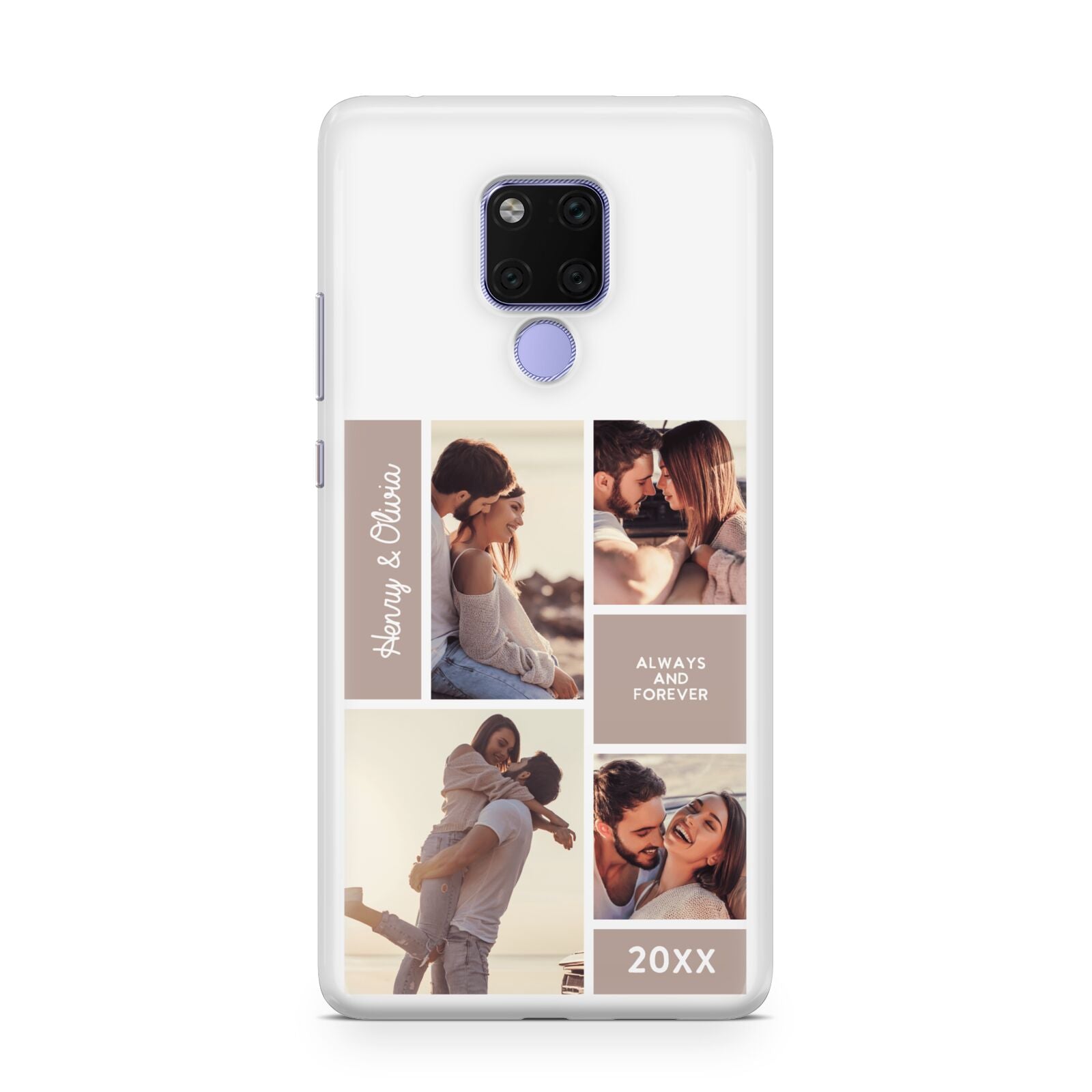 Couples Valentine Photo Collage Personalised Huawei Mate 20X Phone Case