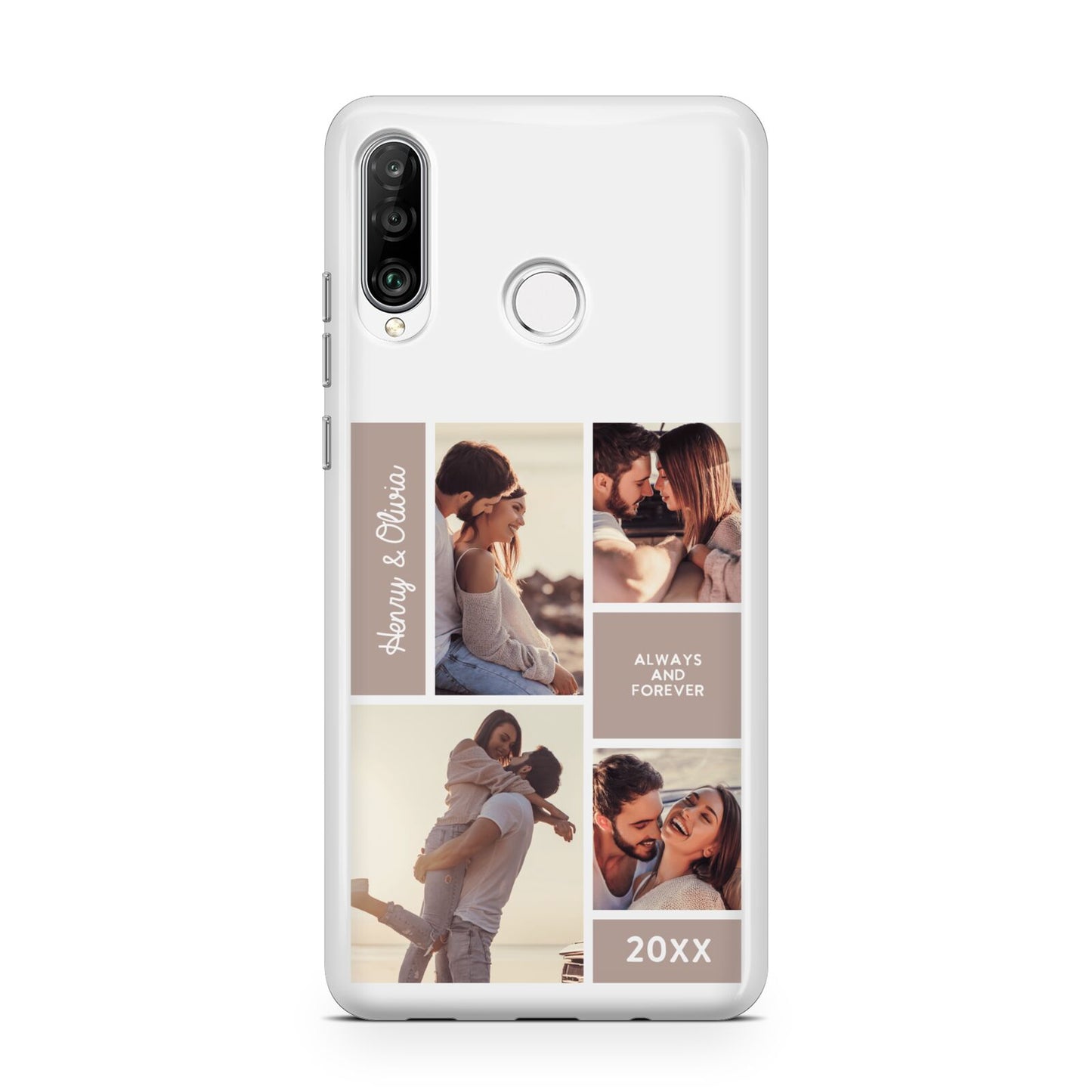 Couples Valentine Photo Collage Personalised Huawei P30 Lite Phone Case