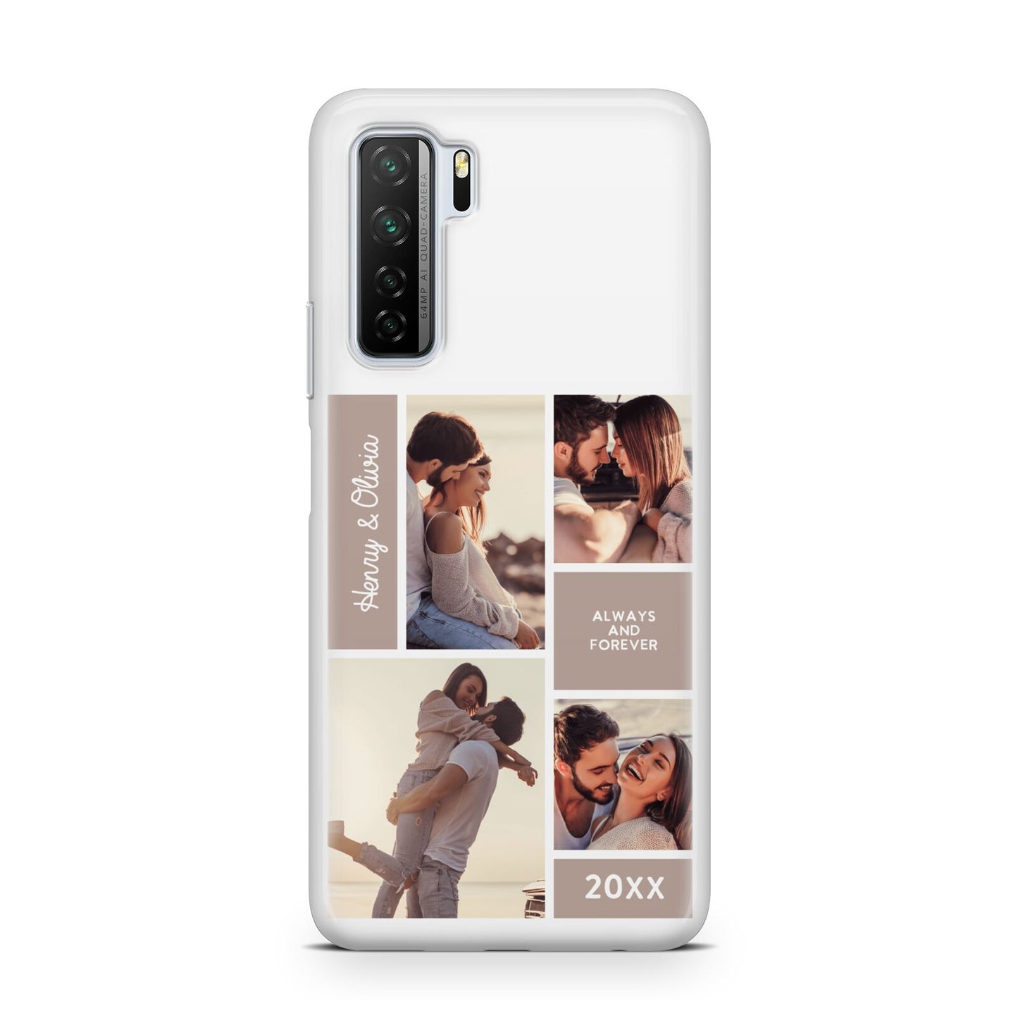 Couples Valentine Photo Collage Personalised Huawei P40 Lite 5G Phone Case
