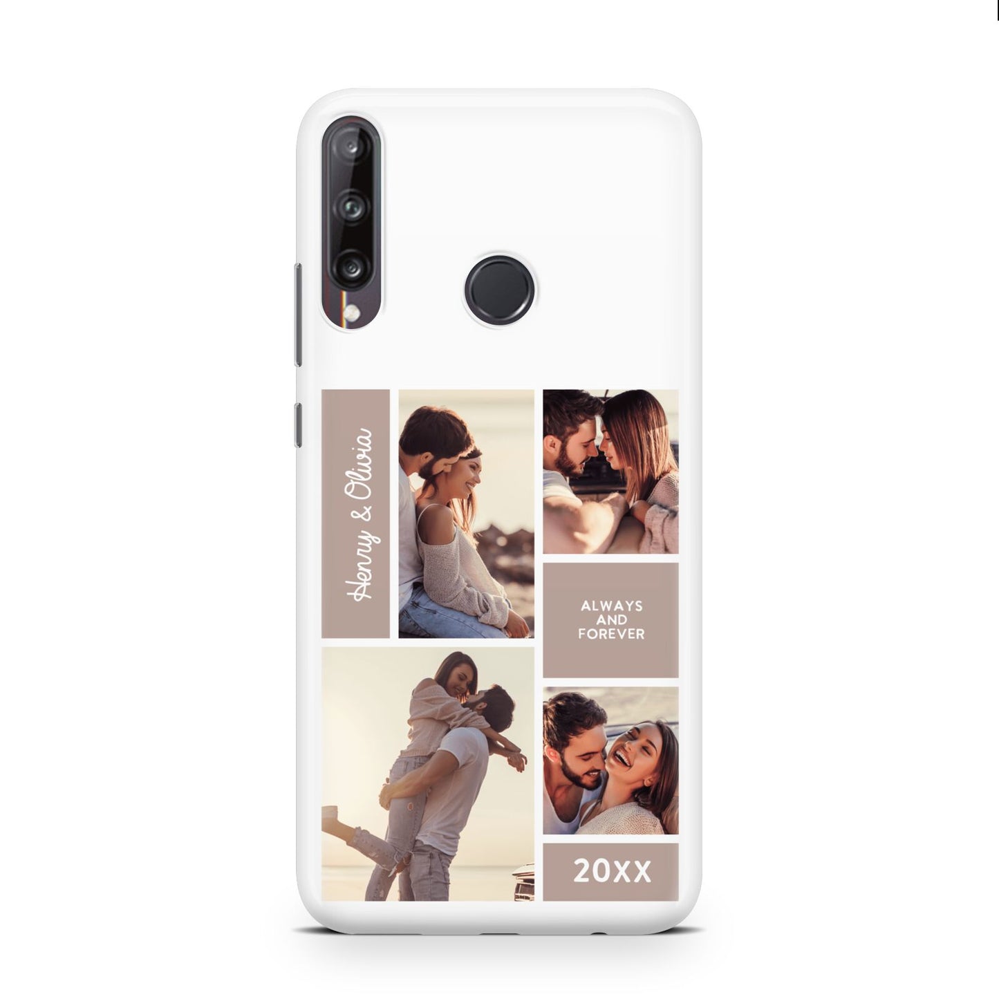 Couples Valentine Photo Collage Personalised Huawei P40 Lite E Phone Case