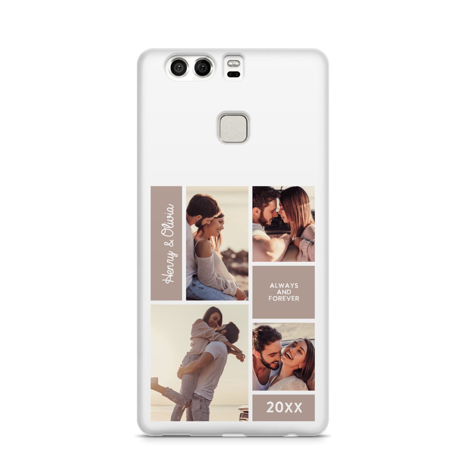 Couples Valentine Photo Collage Personalised Huawei P9 Case