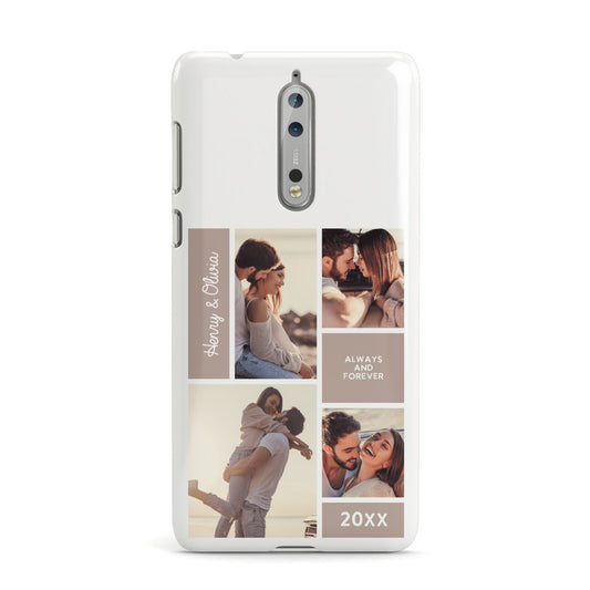 Couples Valentine Photo Collage Personalised Nokia Case