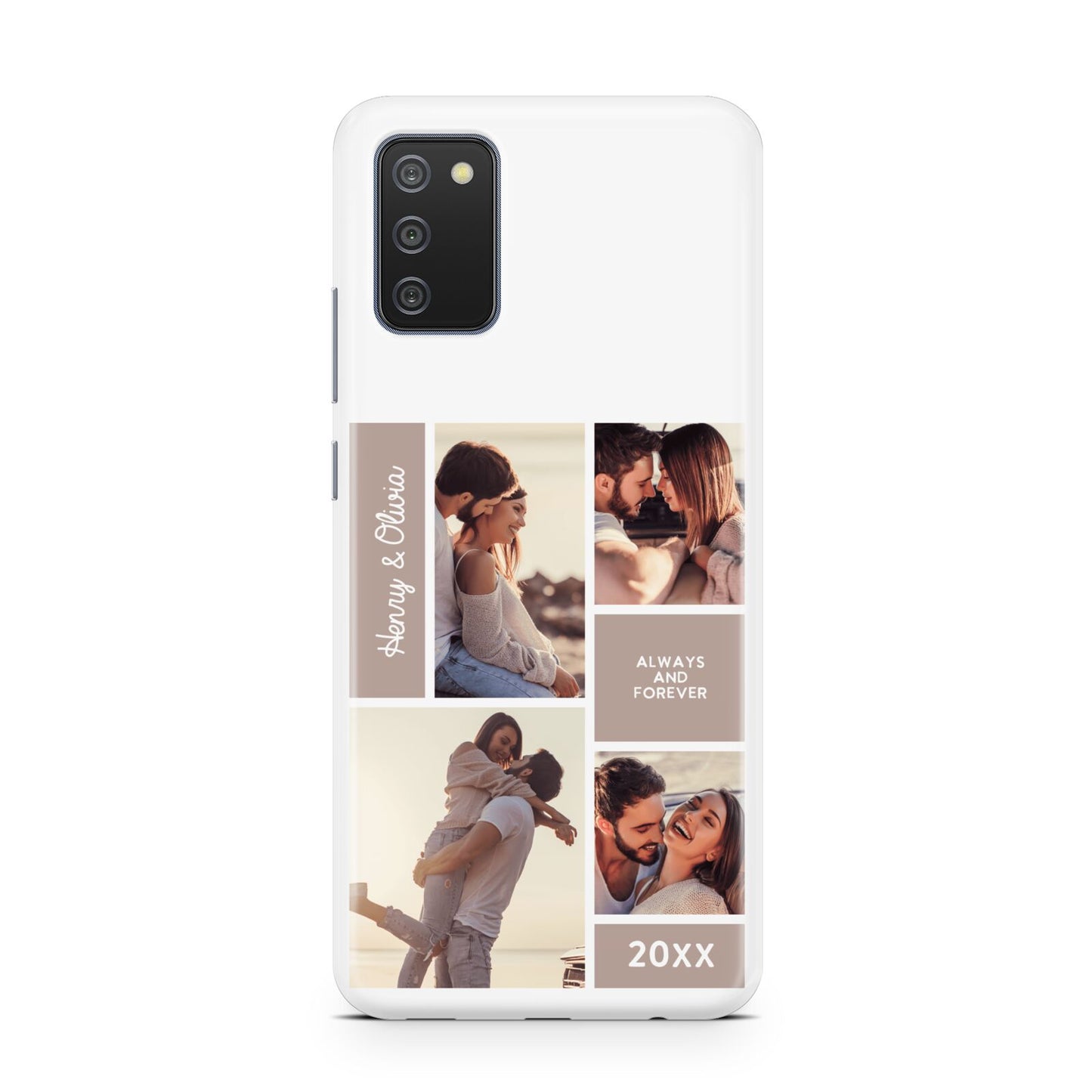Couples Valentine Photo Collage Personalised Samsung A02s Case