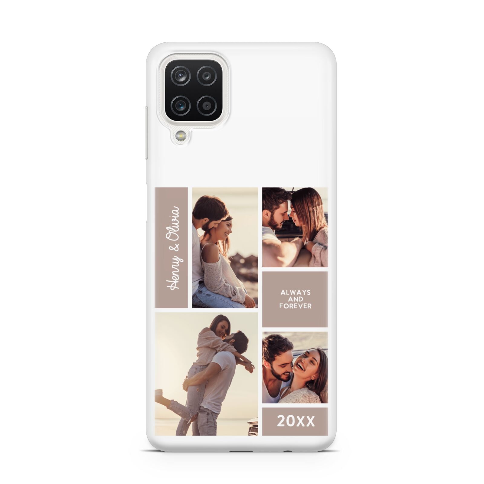 Couples Valentine Photo Collage Personalised Samsung A12 Case
