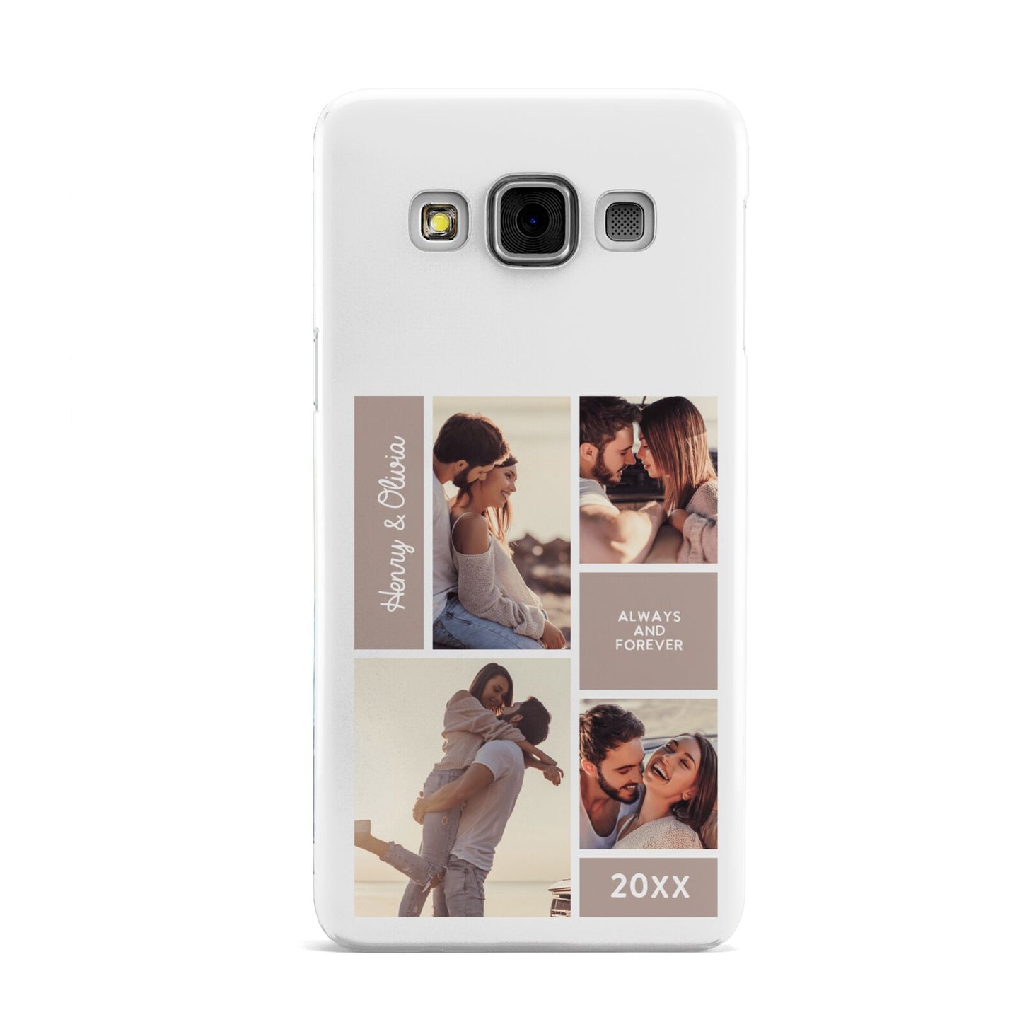 Couples Valentine Photo Collage Personalised Samsung Galaxy A3 Case