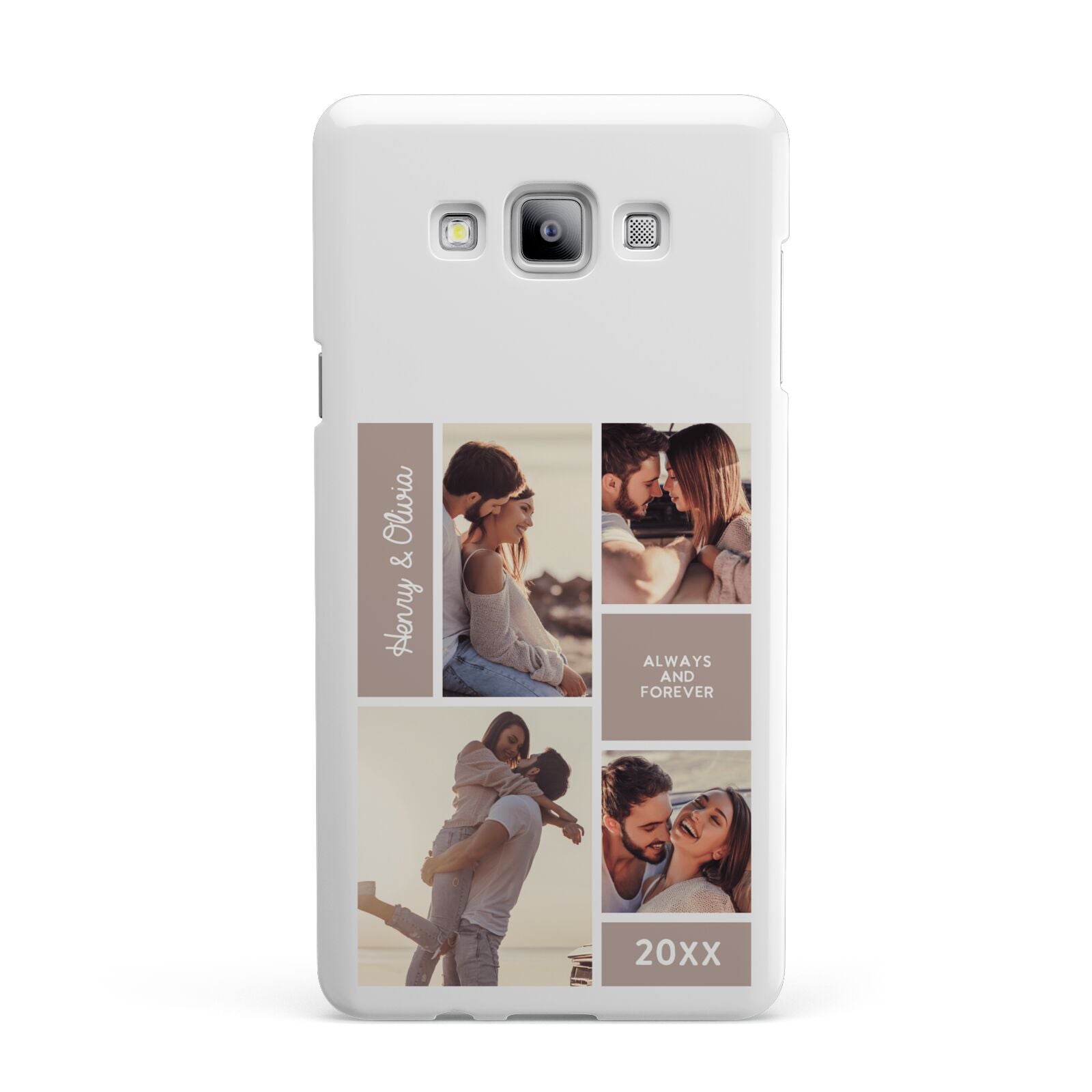 Couples Valentine Photo Collage Personalised Samsung Galaxy A7 2015 Case