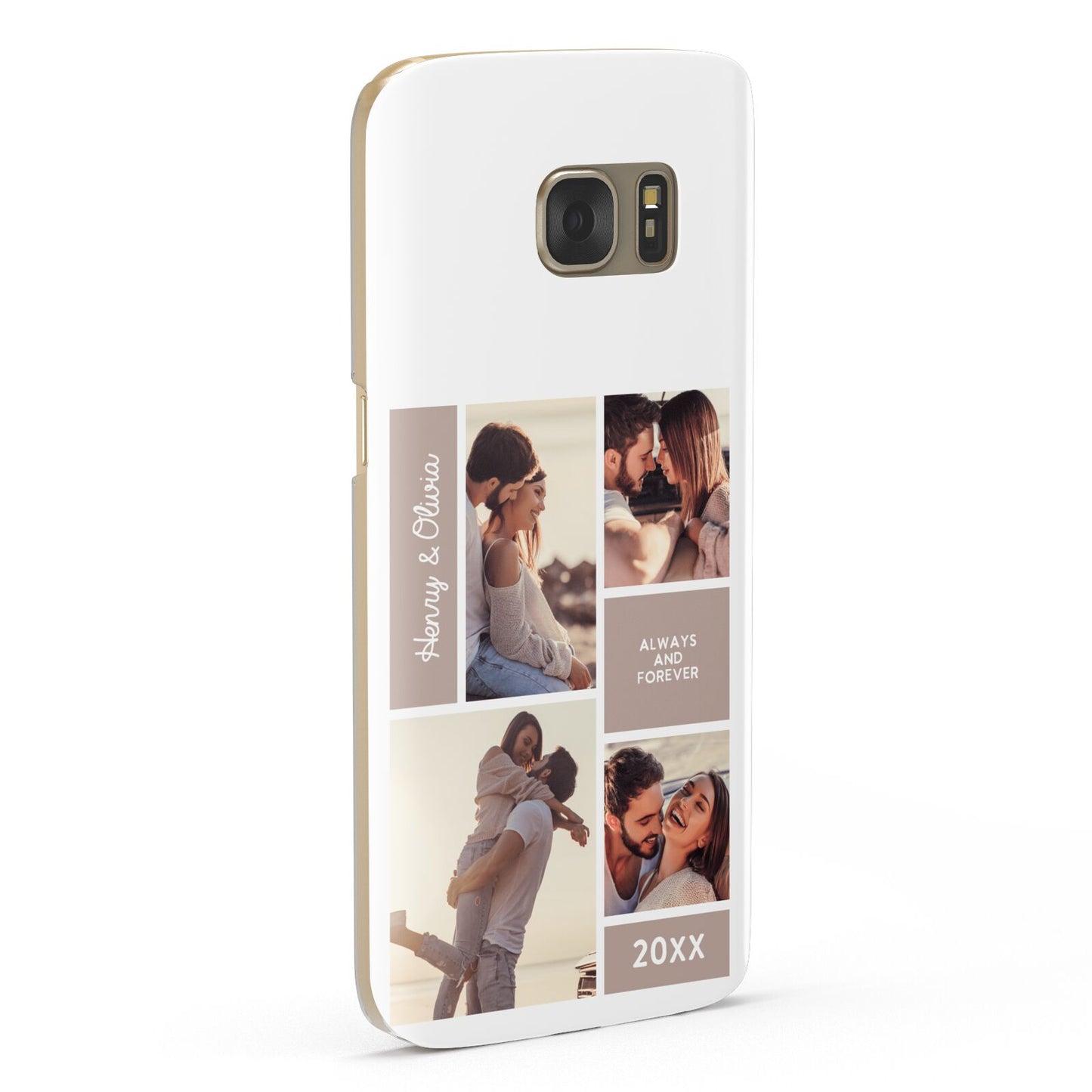Couples Valentine Photo Collage Personalised Samsung Galaxy Case Fourty Five Degrees