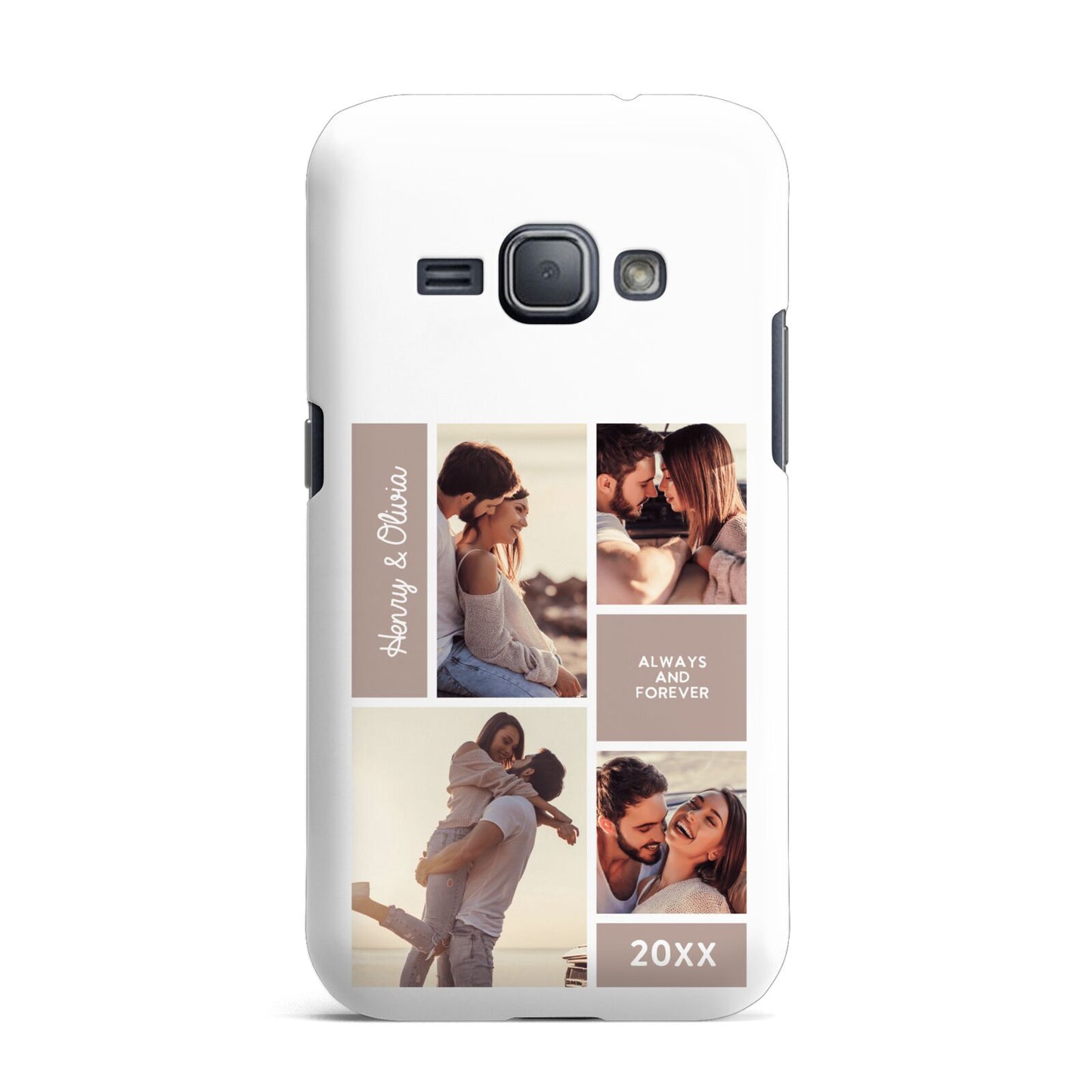 Couples Valentine Photo Collage Personalised Samsung Galaxy J1 2016 Case