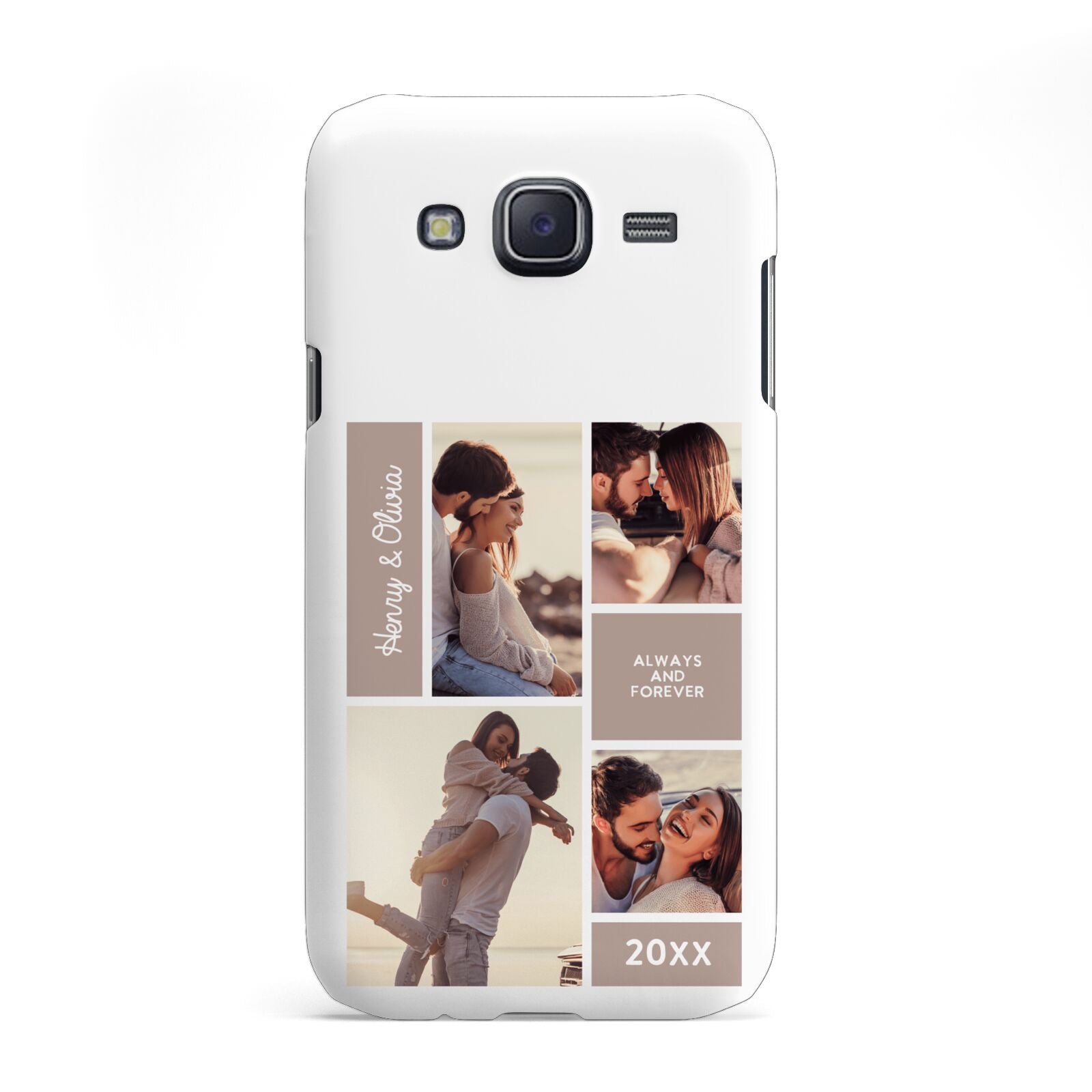 Couples Valentine Photo Collage Personalised Samsung Galaxy J5 Case