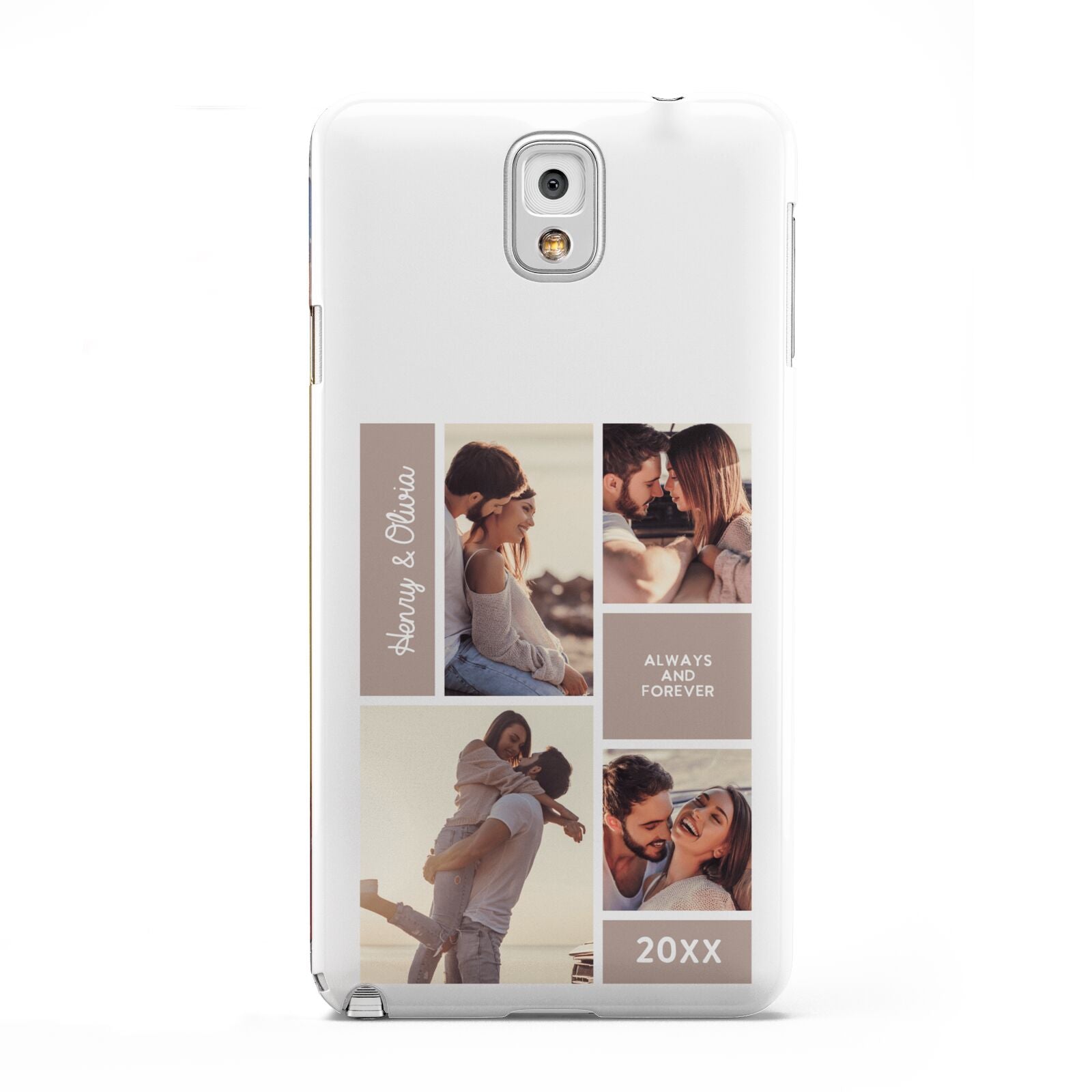 Couples Valentine Photo Collage Personalised Samsung Galaxy Note 3 Case