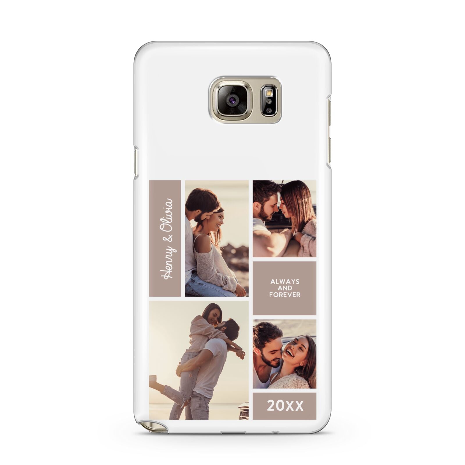 Couples Valentine Photo Collage Personalised Samsung Galaxy Note 5 Case