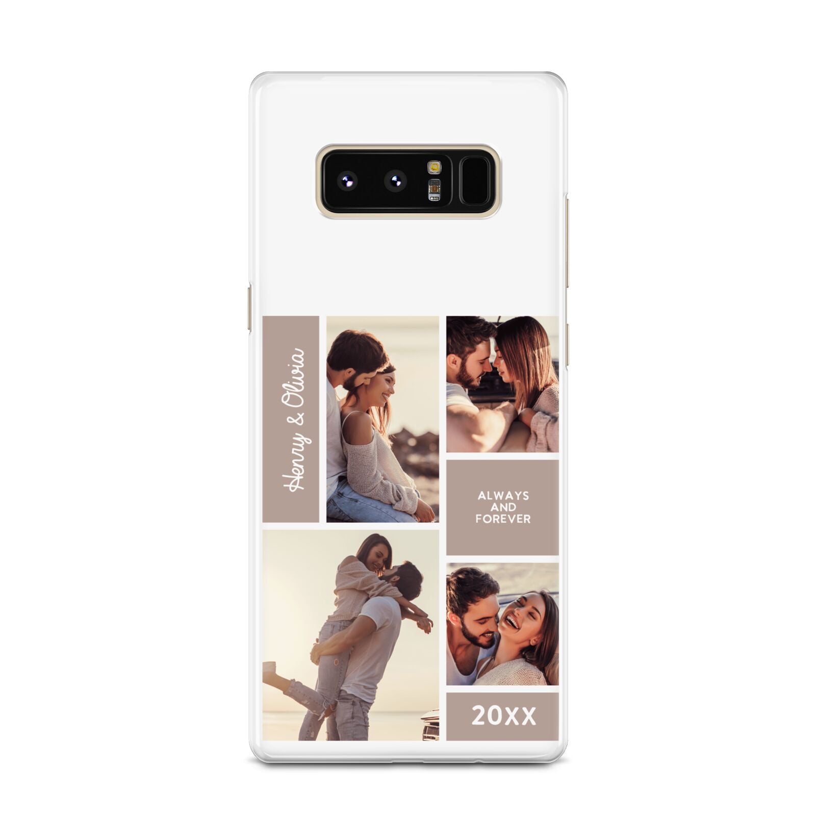 Couples Valentine Photo Collage Personalised Samsung Galaxy Note 8 Case