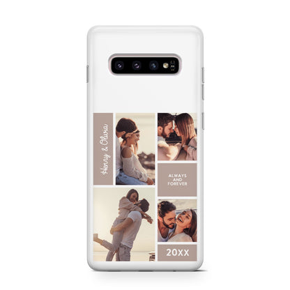 Couples Valentine Photo Collage Personalised Samsung Galaxy S10 Case