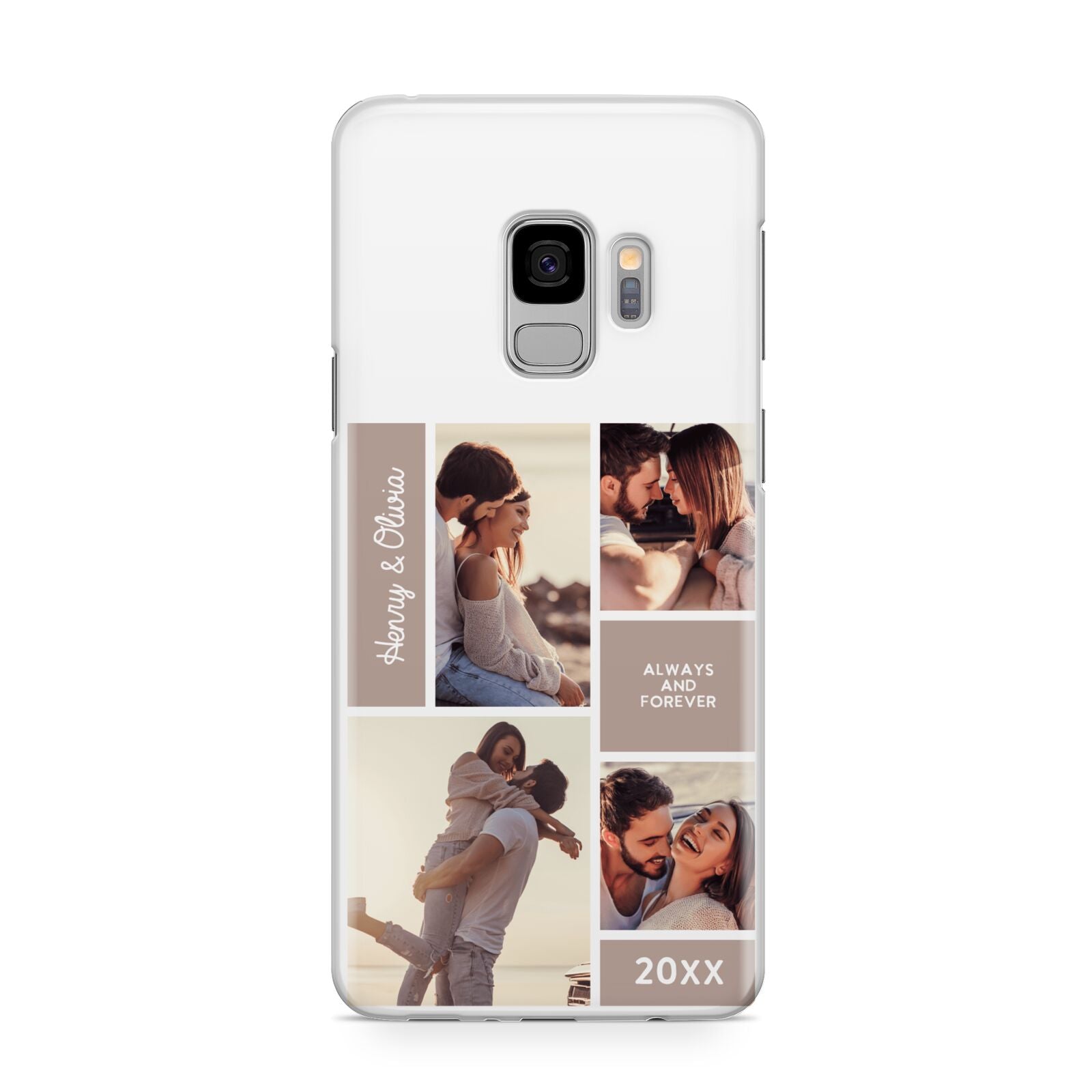 Couples Valentine Photo Collage Personalised Samsung Galaxy S9 Case