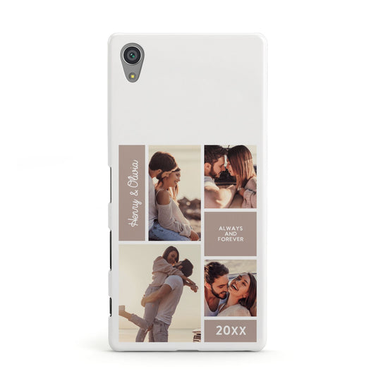 Couples Valentine Photo Collage Personalised Sony Xperia Case