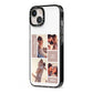 Couples Valentine Photo Collage Personalised iPhone 13 Black Impact Case Side Angle on Silver phone