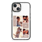 Couples Valentine Photo Collage Personalised iPhone 13 Black Impact Case on Silver phone