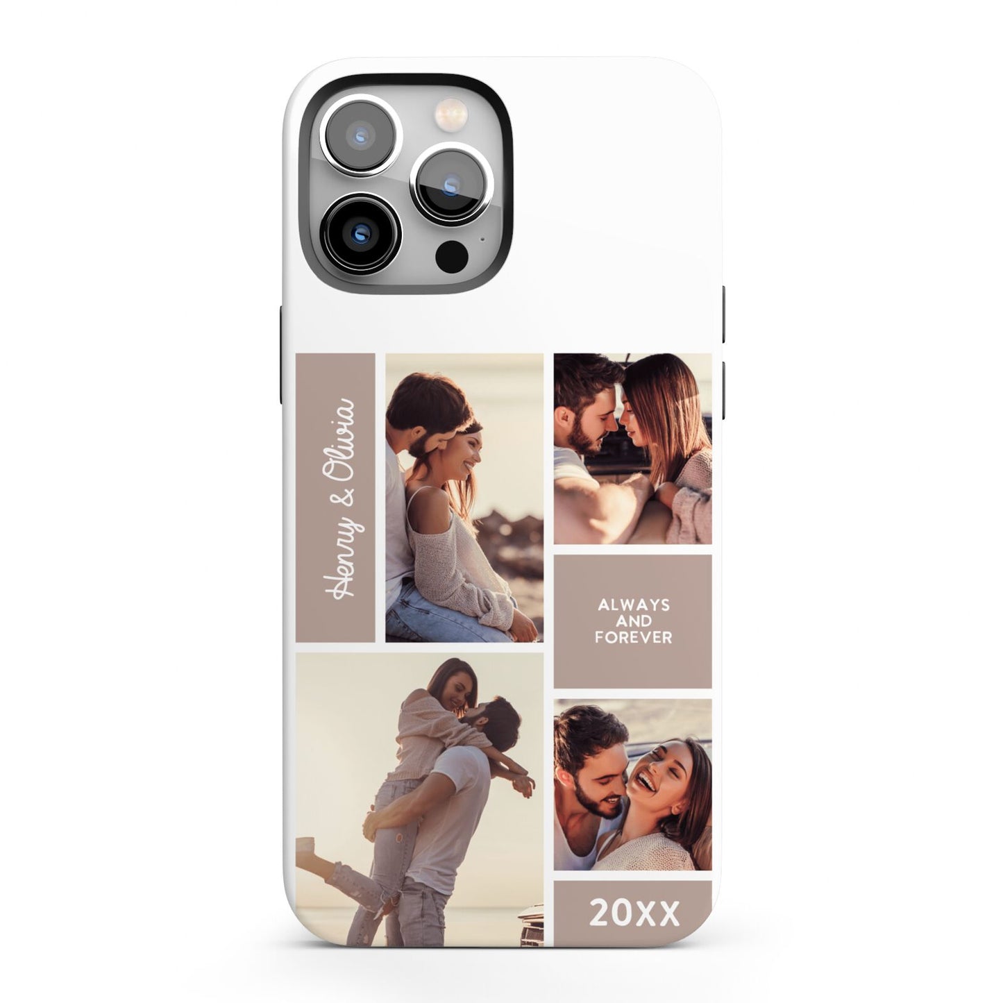 Couples Valentine Photo Collage Personalised iPhone 13 Pro Max Full Wrap 3D Tough Case