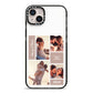 Couples Valentine Photo Collage Personalised iPhone 14 Plus Black Impact Case on Silver phone