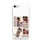 Couples Valentine Photo Collage Personalised iPhone 7 Bumper Case on Silver iPhone