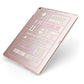 Courier Label Apple iPad Case on Rose Gold iPad Side View