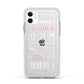 Courier Label Apple iPhone 11 in White with White Impact Case