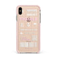 Courier Label Apple iPhone Xs Max Impact Case Pink Edge on Gold Phone