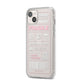 Courier Label iPhone 14 Plus Clear Tough Case Starlight Angled Image